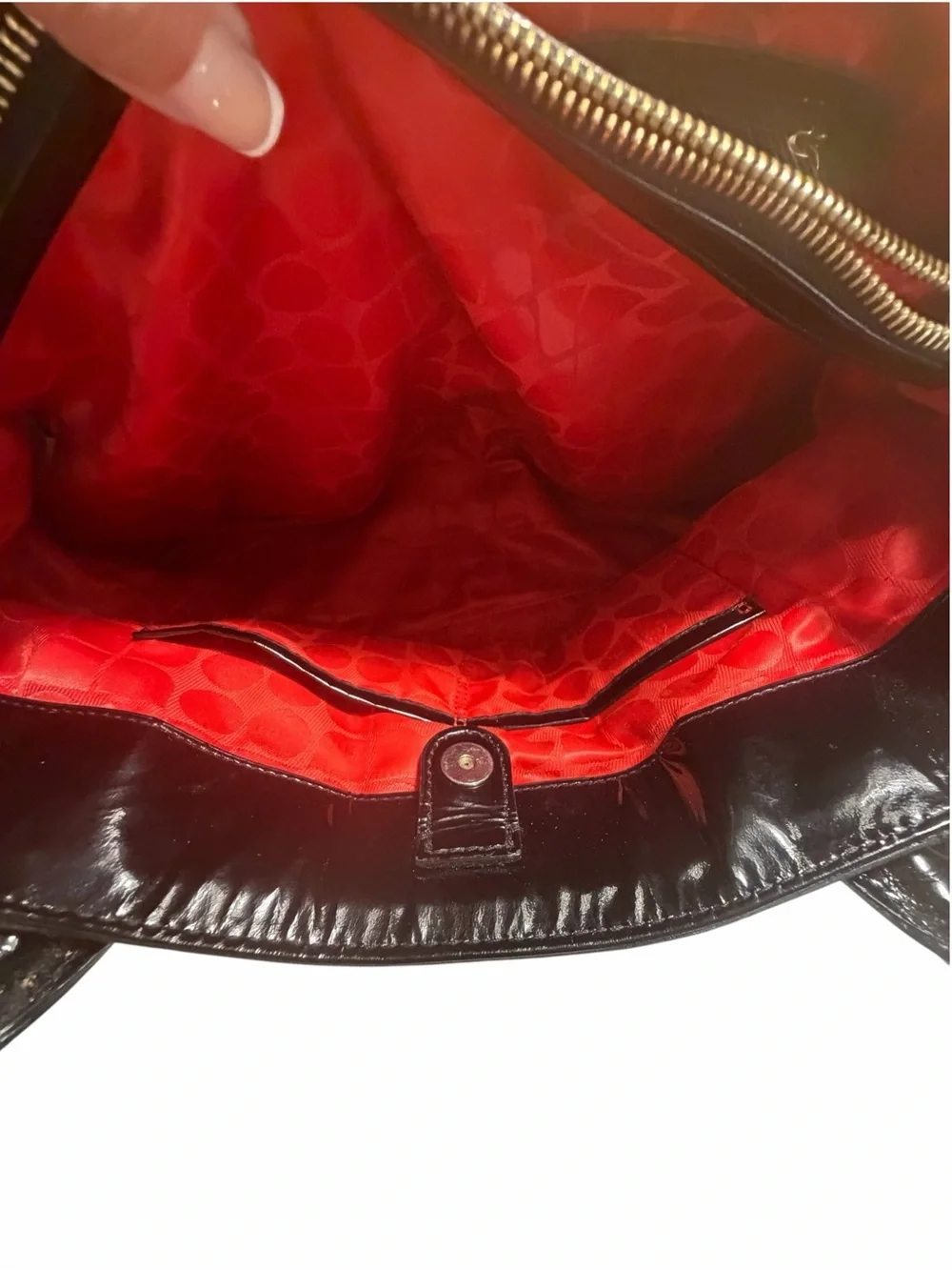 Kate Spade Black Quilted Patent Leather Tote